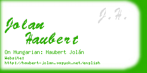 jolan haubert business card